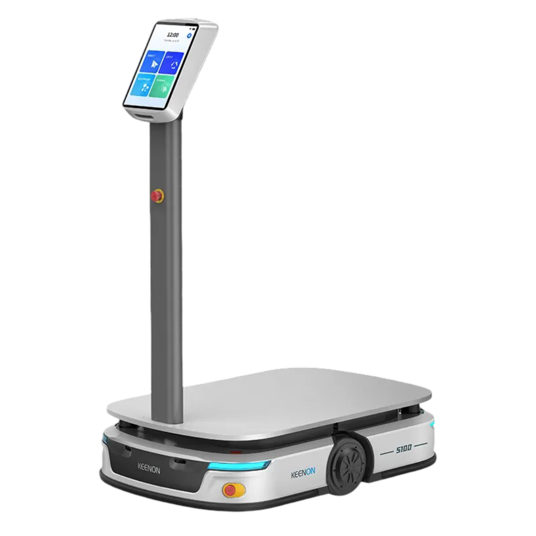 Robotai verslui – patalpų valymo, vejos ir baseinų robotai Transportavimo robotas krovinių pervežimui patalpose